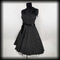 Sukienka Pin Up Hearts &amp; Roses M czarna w groszki2.jpg