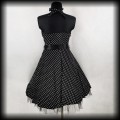 Sukienka Pin Up Hearts &amp; Roses M czarna w groszki5.jpg
