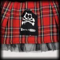 Spódnica mini S Death Kitty szkocka krata4.jpg