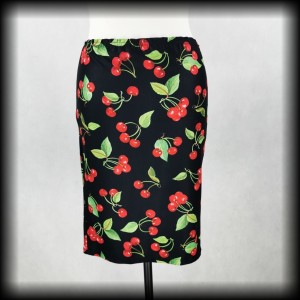 Spódnica ołówkowa w wisienki S/M punk pin up 
