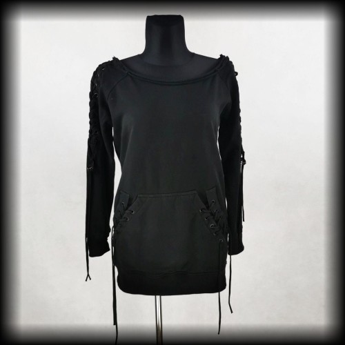 Bluza goth punk LXL Heartless gorsetowa.jpg