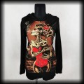 Bluza Heartless L dama z kotem Santa Muerte gorsetowa.jpg