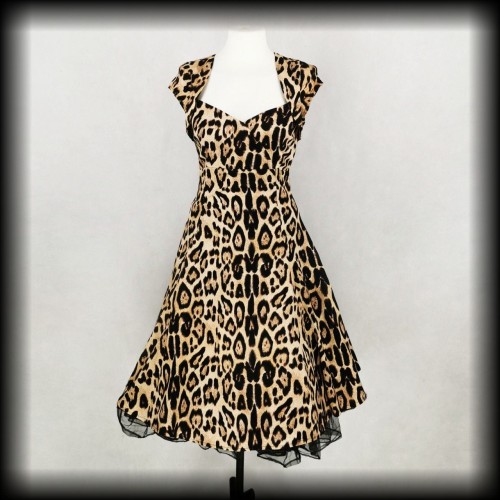 Sukienka Pin Up Collectif XS panterka NOWA.jpg