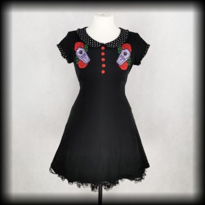 Sukienka mini Hell Bunny S cmentarna w trumny