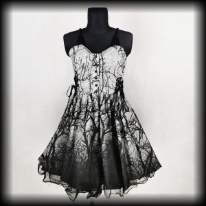 Sukienka Vixxsin 2XL mroczny las Punk Gothic NOWA