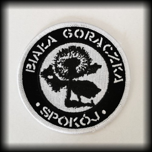 Naszywka haftowana BIAŁA GORĄCZKA Spokój termoprzylepna.jpg