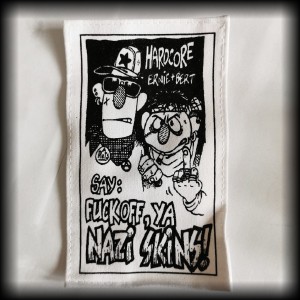 Naszywka HARDCORE FUCK OFF NAZI SKINS (207)