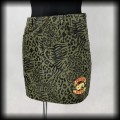 Spódnica mini L zielona pantera Psycho Bitch DIY.jpg