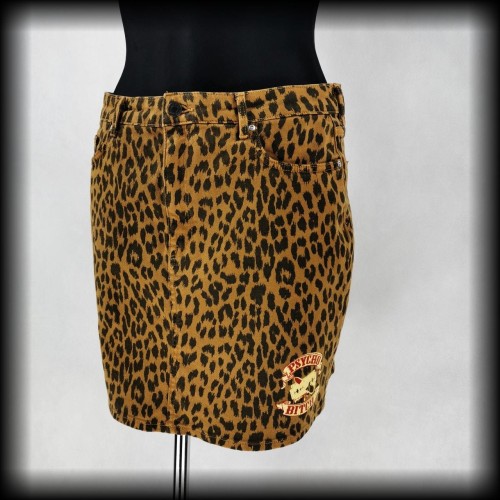 Spódnica mini XXL brązowa pantera Psycho Bitch DIY.jpg