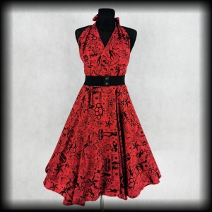 Sukienka Pin Up Poizen Industries L punk alternative czerwona