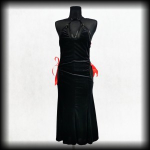 Sukienka Goth Fetish S-L welurowa maxi syrena 