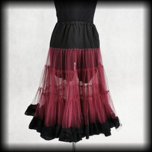 Halka tiulowa bordowo czarna S-L 70cm