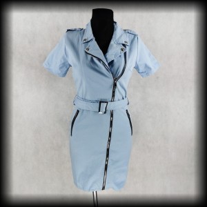 Sukienka mini ramoneska M błękitna