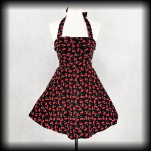 Sukienka mini Pin Up w wisienki XS/S Ravi Famous
