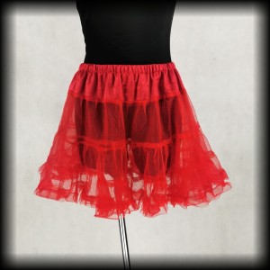 Halka tiulowa mini czerwona M-XXL