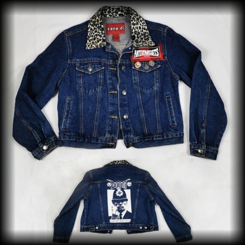 Kurtka jeansowa L Doom Antifascists DIY panterka.jpg