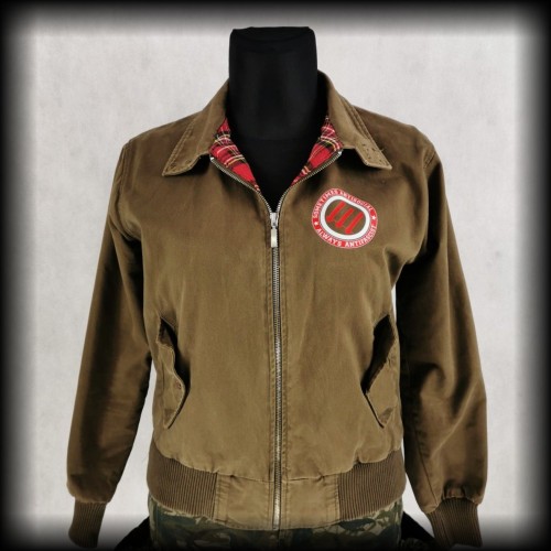 Harringtonka damska zielona L Sometimes Antisocial Always Antifascist.jpg