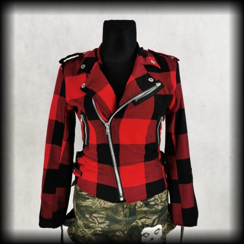 Kurtka ramoneska punkowa ML Hell Bunny krata.jpg