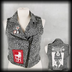 Kamizelka ramoneska panterka S Doom DIY punk