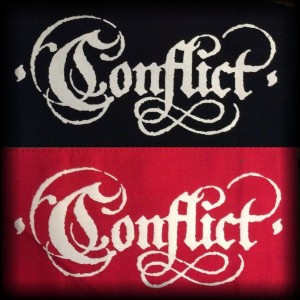 Naszywka Conflict napis kolory (18)