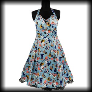 Sukienka Pin Up Lindy Bop XXL gitary i winyle