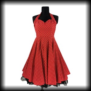 Sukienka Pin Up Vivien of Holloway XXL czerwona w groszki