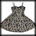 Sukienka mini Pin Up Hell Bunny M Sugar Skull Czaszki6.jpg