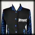 Bluza baseballówka XS Antifascists czarno niebieska zebra DIY4.jpg