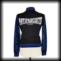 Bluza baseballówka XS Antifascists czarno niebieska zebra DIY5.jpg