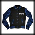 Bluza baseballówka XS Antifascists czarno niebieska zebra DIY6.jpg