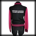 Bluza baseballówka L Antifascists czarno różowa DIY5.jpg
