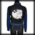 Bluza baseballówka XL Antifascist Lisa czarno niebieska zebra DIY5.jpg