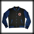 Bluza baseballówka XL Antifascist Lisa czarno niebieska zebra DIY6.jpg