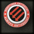 Bluza baseballówka XL Antifascist Lisa czarno niebieska zebra DIY9.jpg