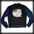 Bluza baseballówka XL Antifascist Lisa czarno niebieska zebra DIY92.jpg