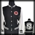 Bluza baseballówka L Love Beer Hate Fascism czarno biała DIY.jpg