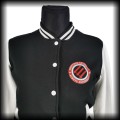 Bluza baseballówka L Love Beer Hate Fascism czarno biała DIY4.jpg