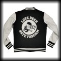 Bluza baseballówka L Love Beer Hate Fascism czarno biała DIY91.jpg