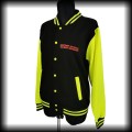 Bluza baseballówka L Antifascists czarno żółta DIY3.jpg
