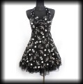 Sukienka Pin Up Punk H&amp;R M mini old school tattoo czarna.jpg