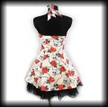 Sukienka Pin Up Punk H&amp;R S mini czaszki róże4.jpg