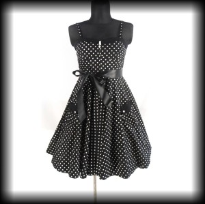 Sukienka Pin Up L czarna w groszki