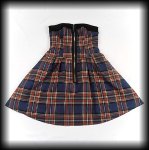 Sukienka mini Pin Up Punk XS niebieska krata