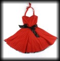 Sukienka Pin Up H&amp;R XS czerwona w groszki3.jpg