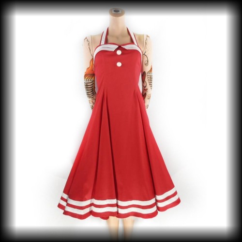 Sukienka Pin Up Collectif SM czerwona marynarska.JPG