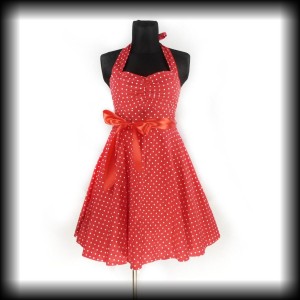 Sukienka Pin Up XL czerwona w groszki