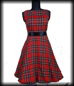 Sukienka Pin Up w szkocką kratę r.XL