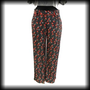 Spodnie retro M/L groszki i wiśnie