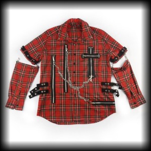 Koszula Dead Threads M punk gothic szkocka krata