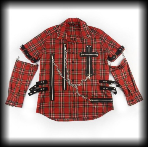 Koszula Dead Threads M punk gothic szkocka krata.JPG